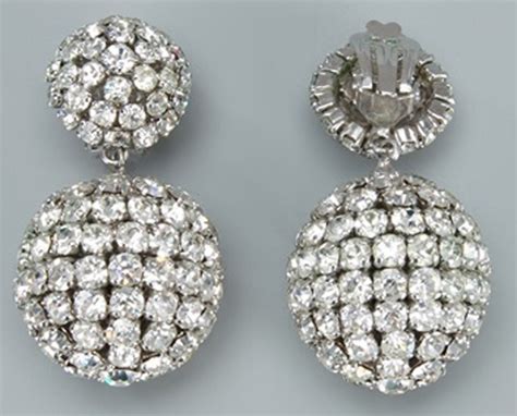 dior 1966 ohrringe|Christian Dior Glamour Crystal Earrings 1966 .